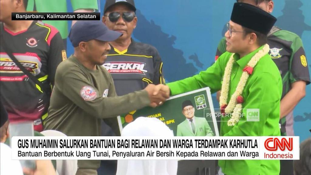 Muhaimin Iskandar Salurkan Santunan untuk Petugas dan Relawan Karhutla Kalsel