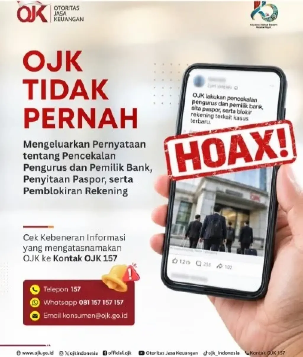 OJK Bantah Jusuf Hamka soal Pencekalan, Sebut Informasi Itu Hoaks