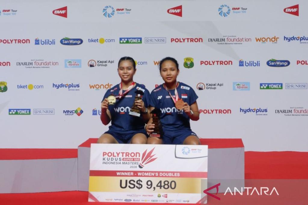 Ganda putri Isyana/Rinjani juara Indonesia Masters 2026