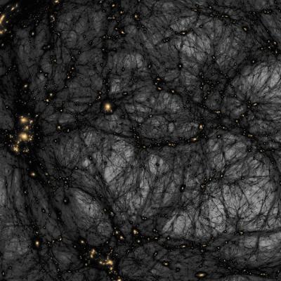 Peta Materi Gelap dalam Simulasi Alam Semesta di APOD NASA
