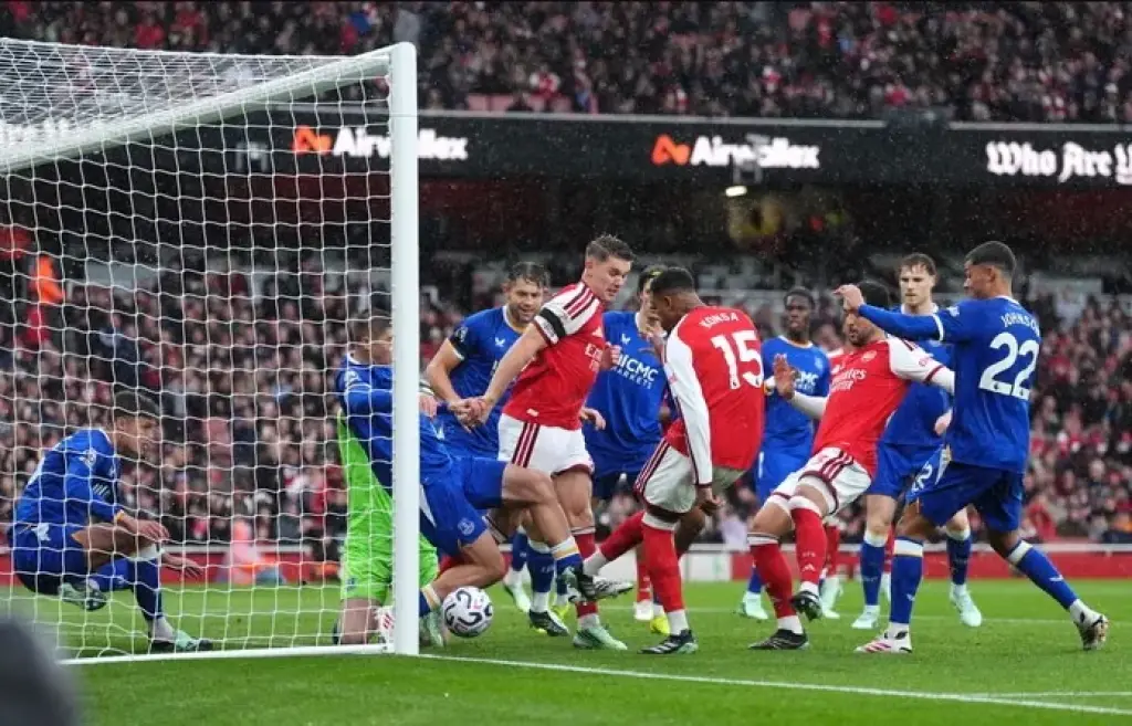Arsenal Bungkam Everton 2-0, Gabriel Mencetak Gol Kedua