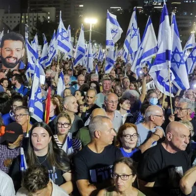 Ribuan Warga Israel Protes Pemerintahan Netanyahu Jelang Pemilu
