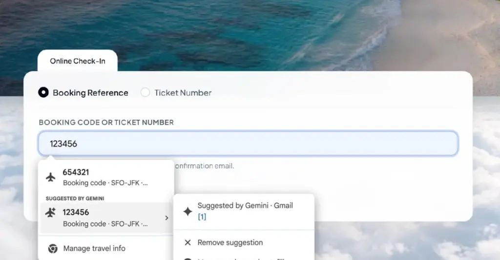 Chrome Perluas Autofill, Ambil Data dari Gmail lewat Gemini